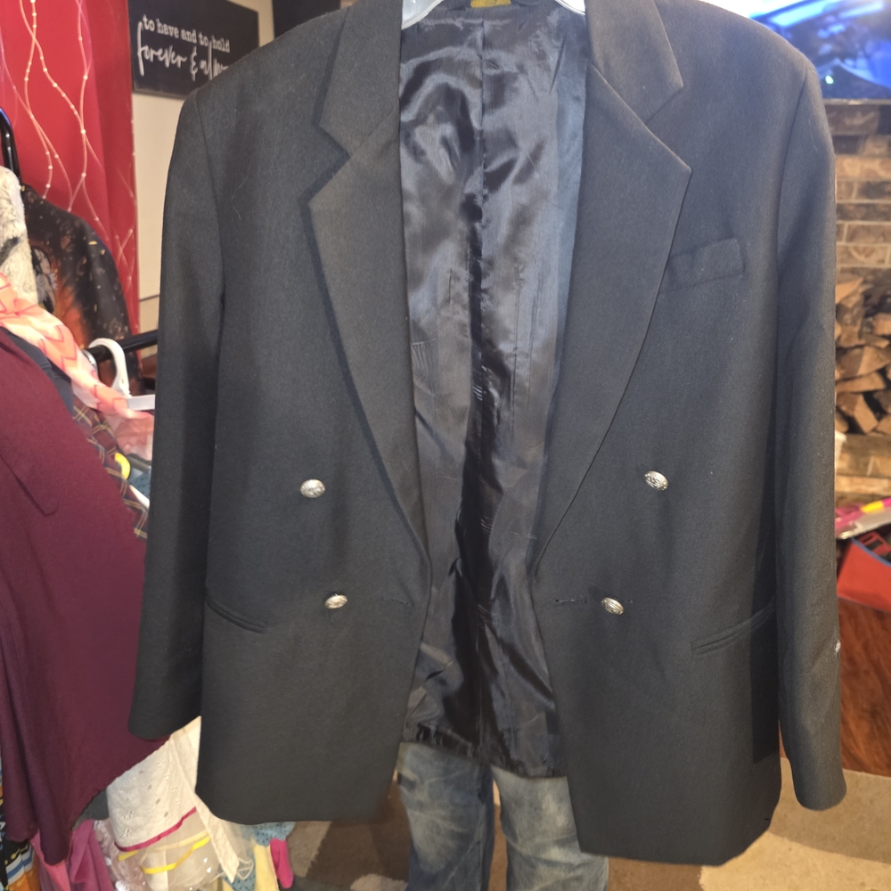 Class Club Black Blazer with Silver Accents